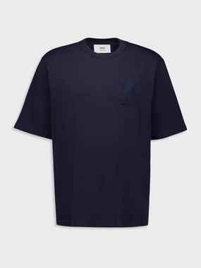 Navy Cotton Patch T-Shirt Tops Mens - flannel shirts