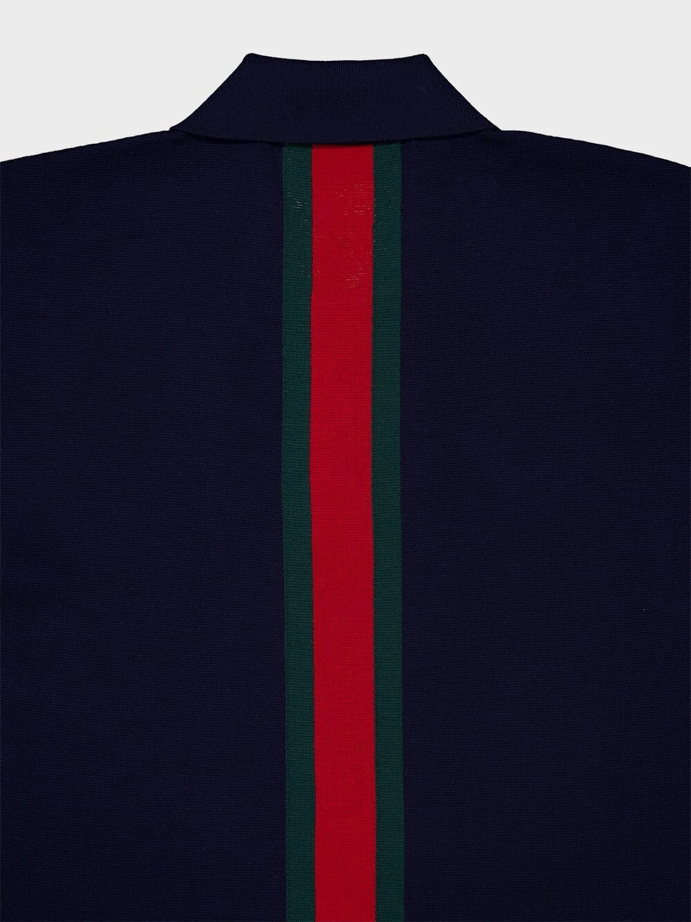 Navy Cotton Polo Shirt with Web