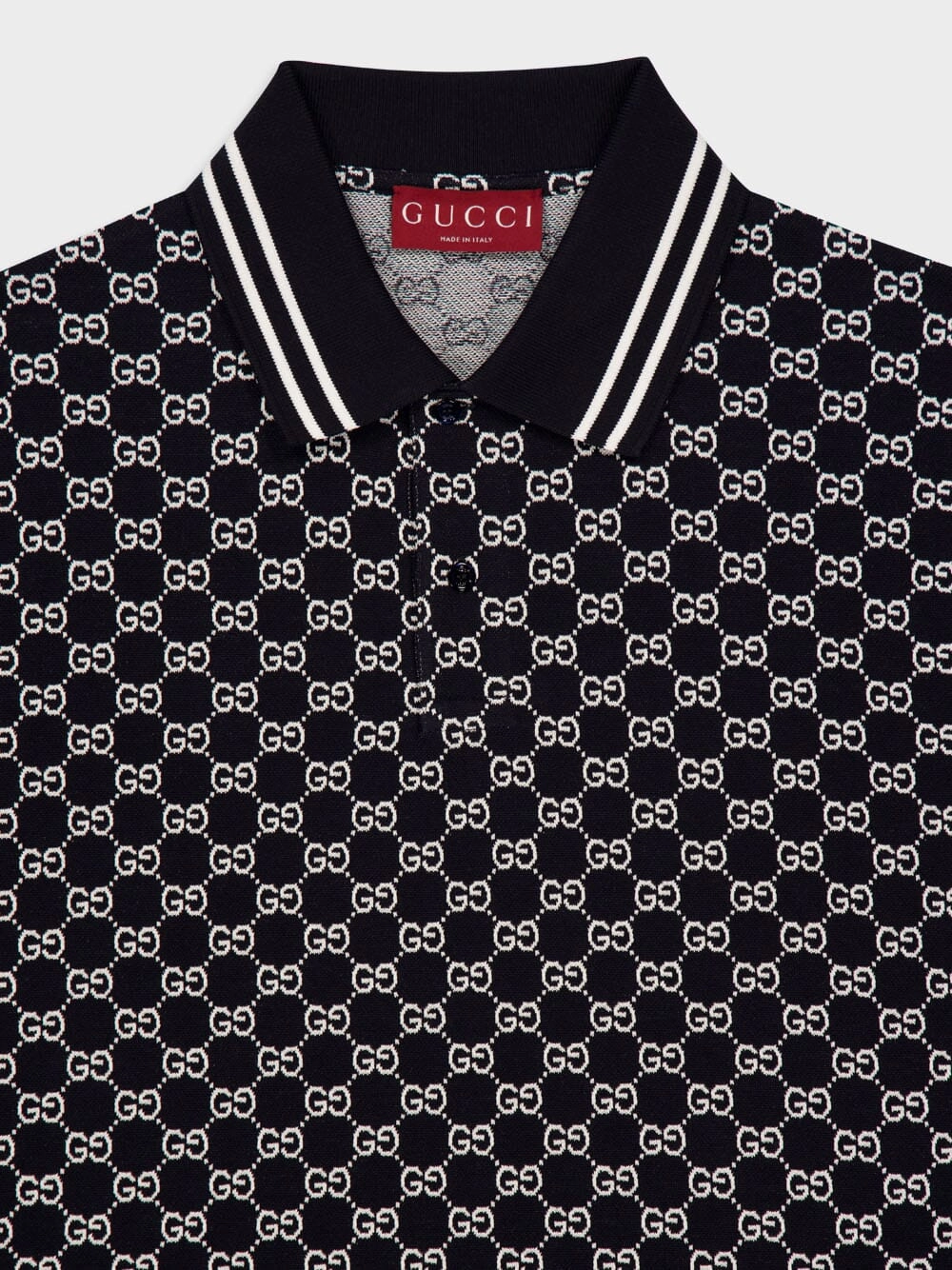 Navy GG Jacquard Polo Shirt
