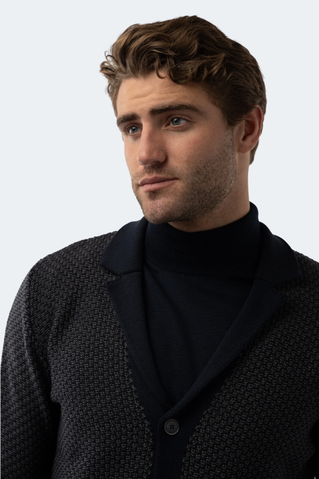 Navy Knit Cardigan