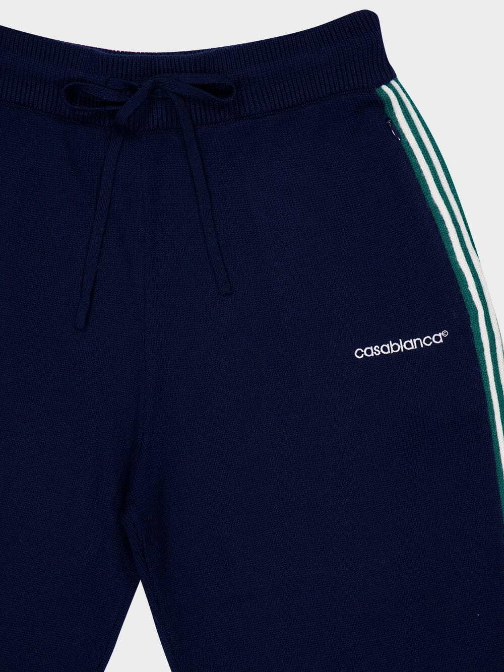 Navy Knit Tennis Trousers