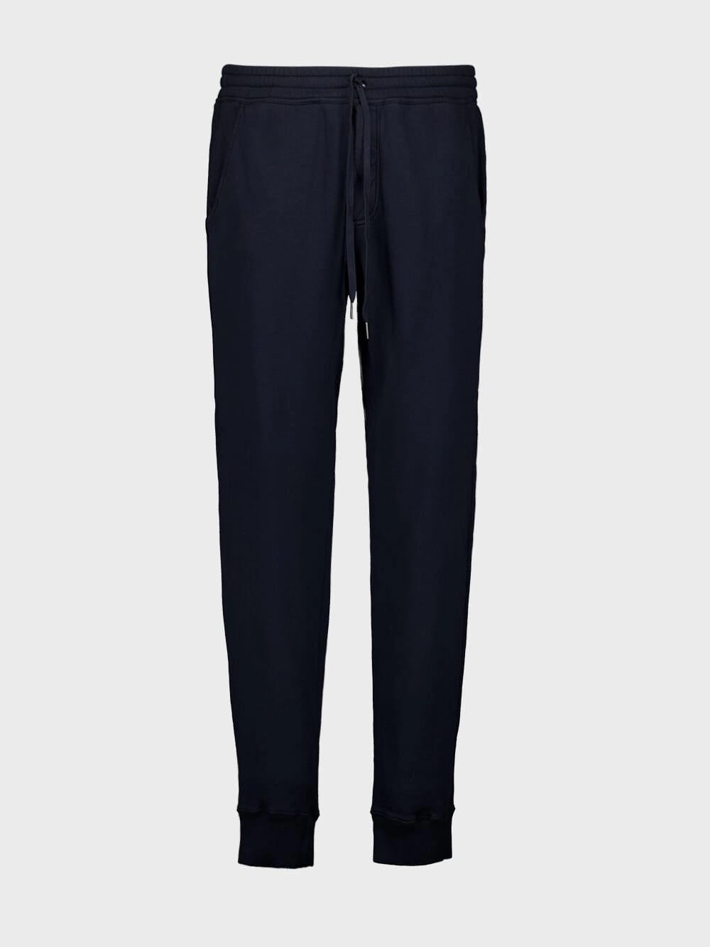 Navy Slim-Fit Cotton Track Pants Bottoms Mens - cheap mens shorts online