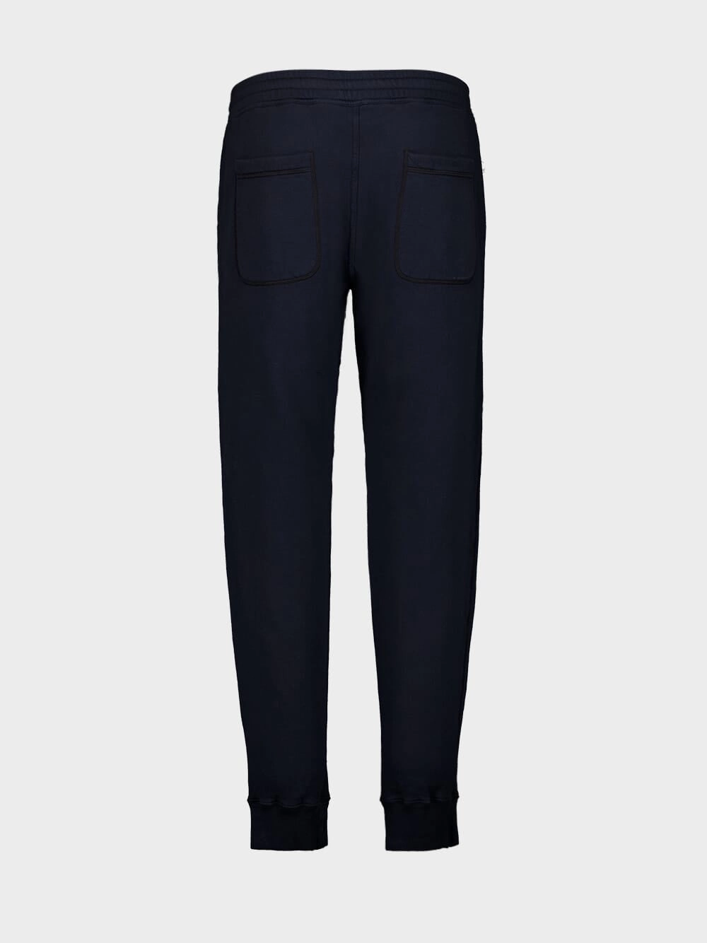 Navy Slim-Fit Cotton Track Pants