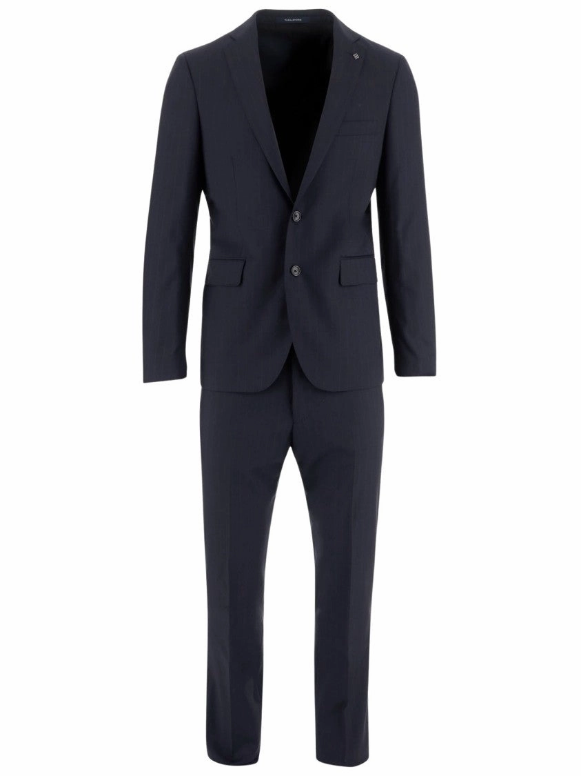 Navy Stretch Wool Suit
