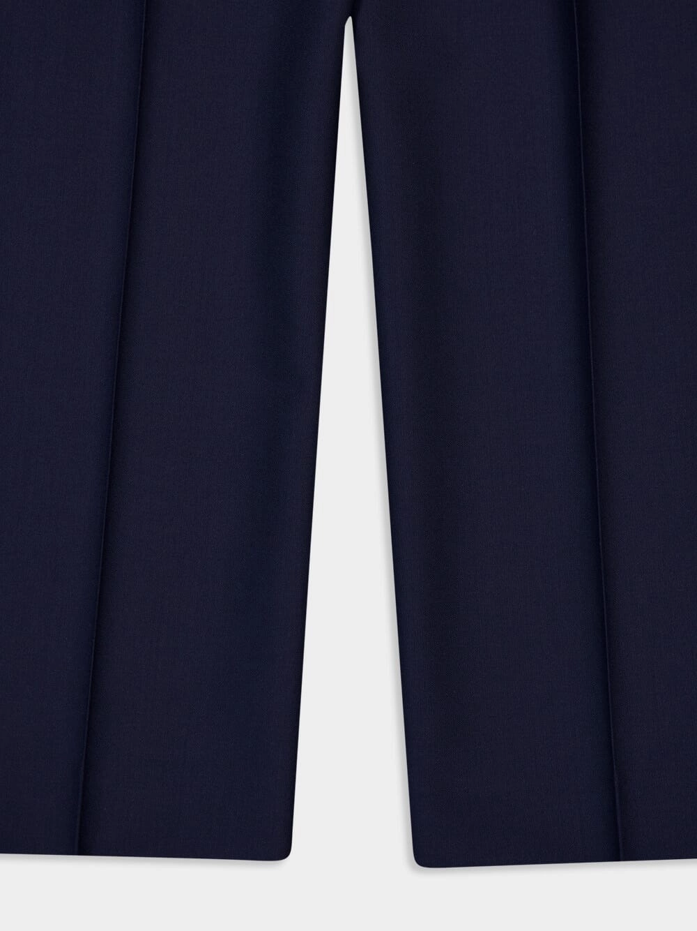 Navy Wool Elasticated Waist Trousers