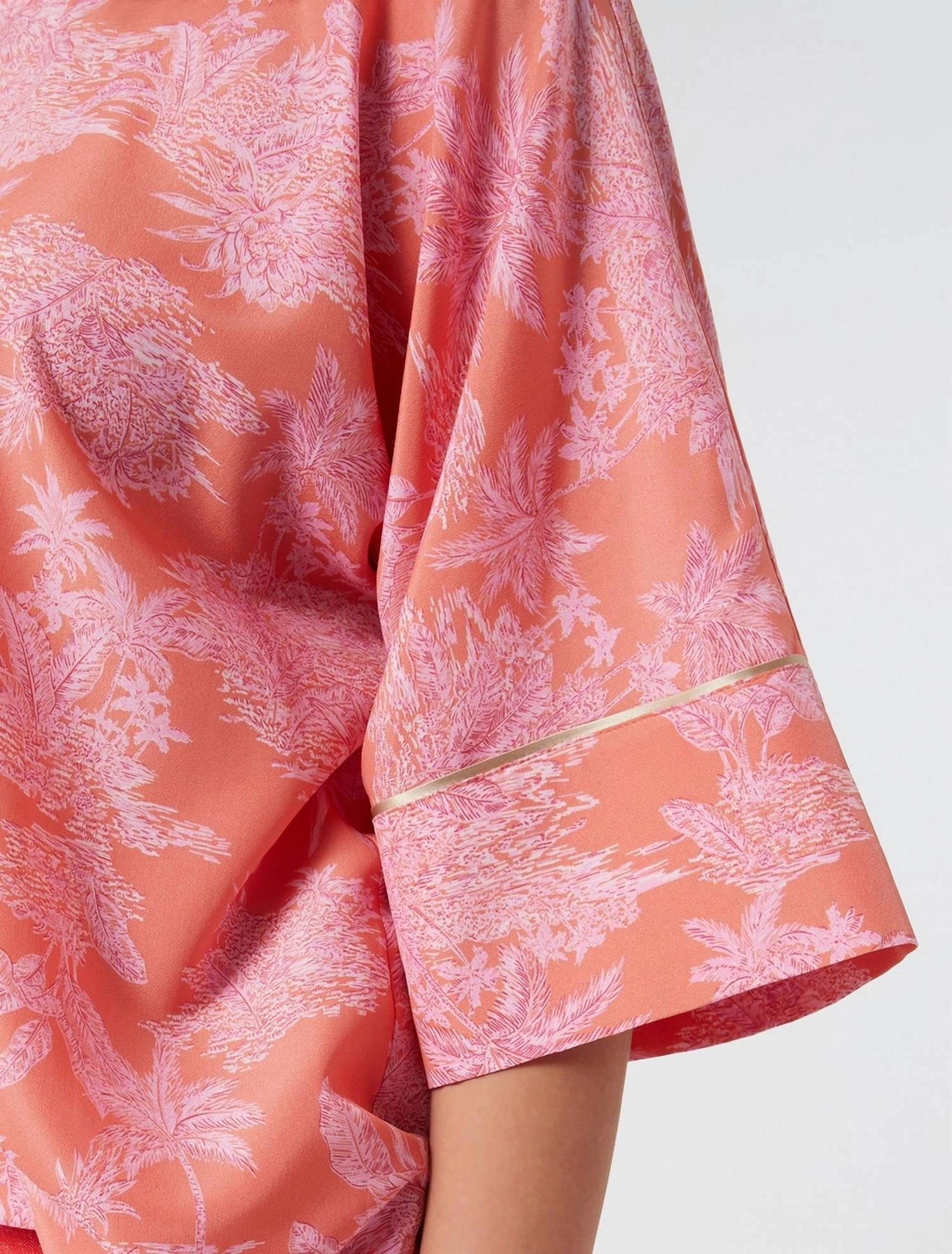 Nazione Crepe De Chine Blouse In Orange