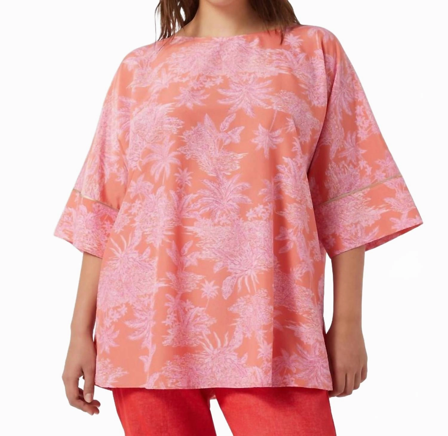 Nazione Crepe De Chine Blouse In Orange