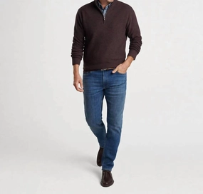Nevis Twisted Quarter Zip Sweater In Midnight Canopy turtleneck sweaters sale