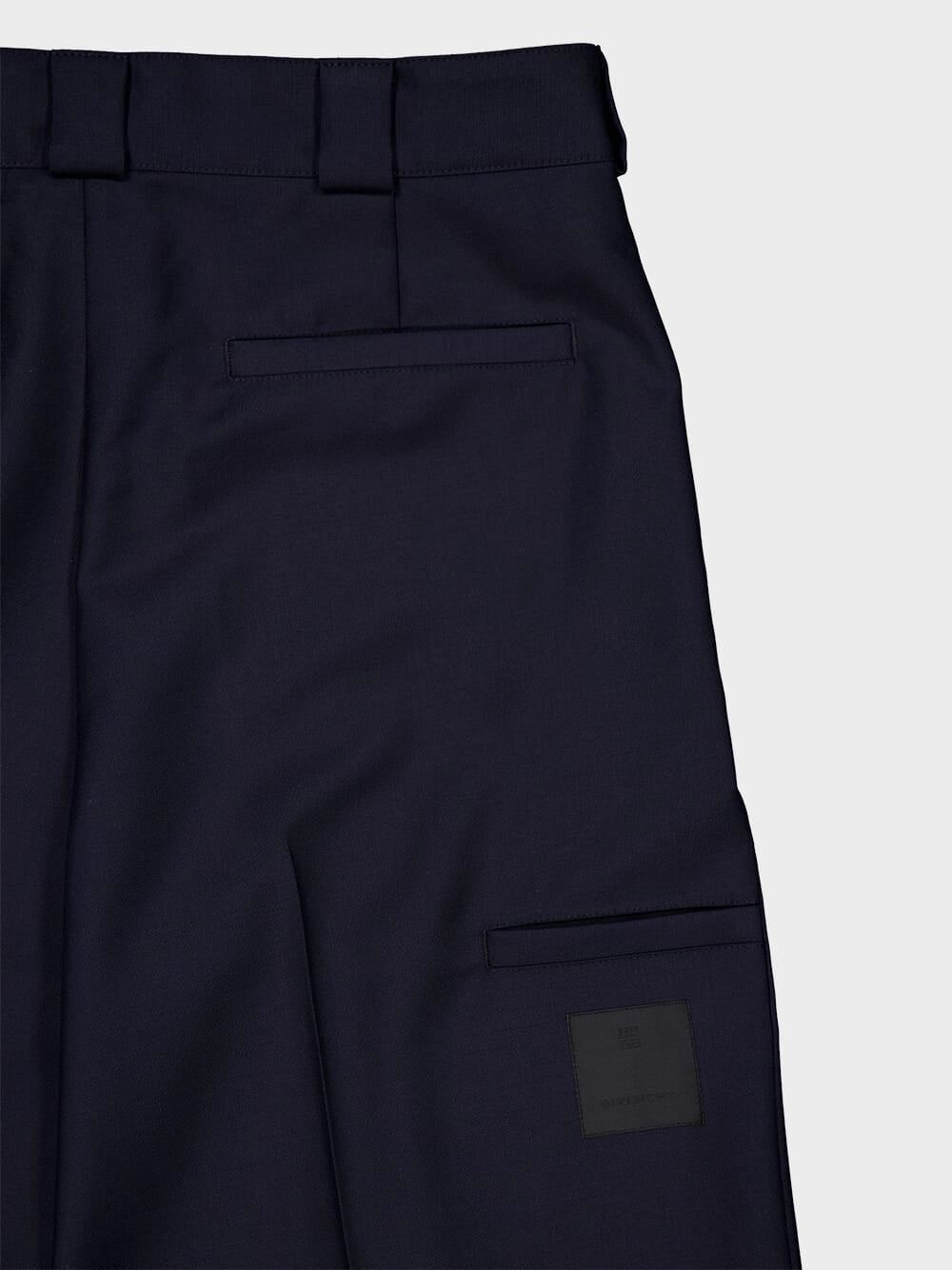 Night Blue Wool-Mohair Chinos