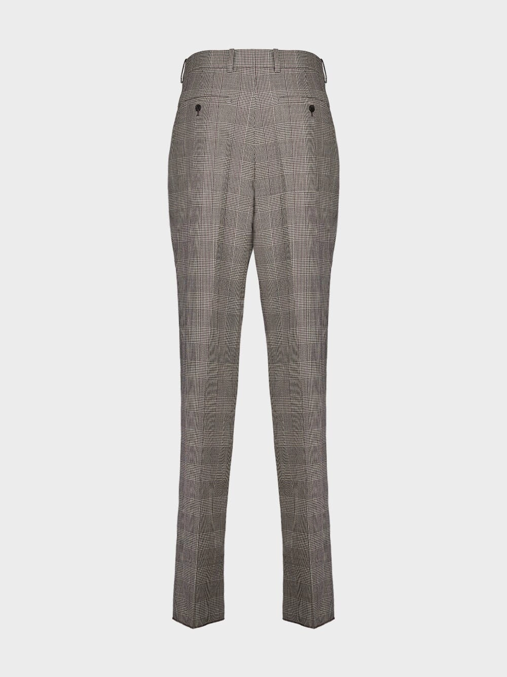 Noir et Marron Prince of Wales Wool Pants