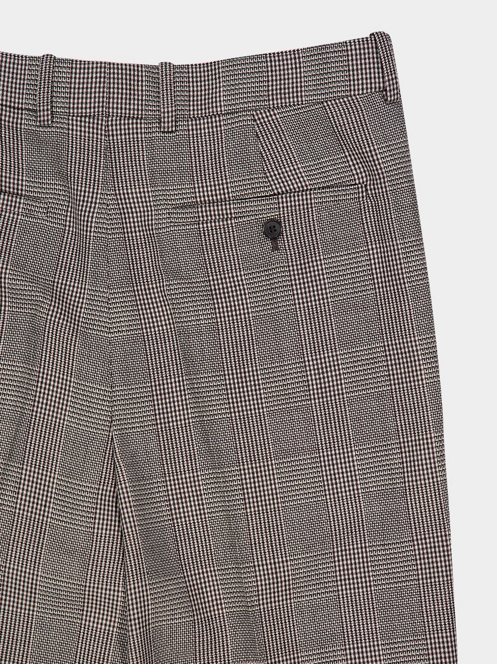Noir et Marron Prince of Wales Wool Pants