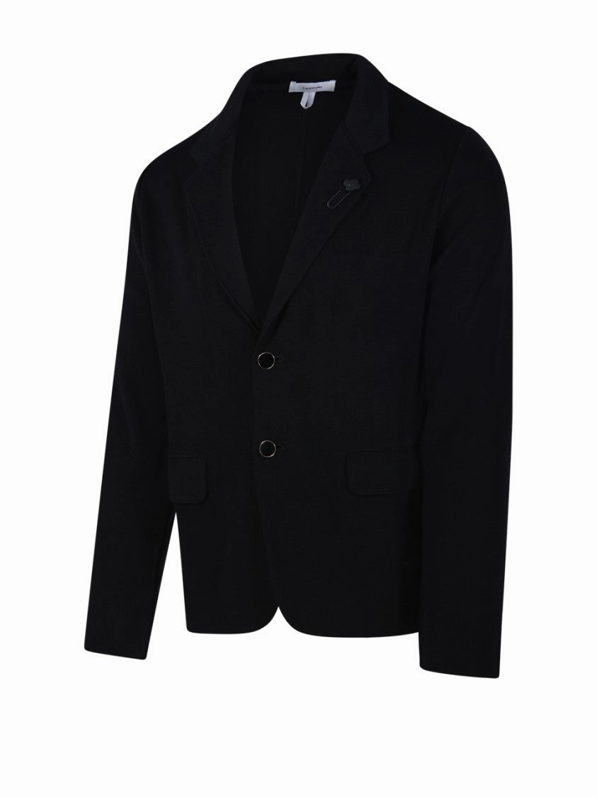 Notched Lapel Blazer With Two-Button Closure