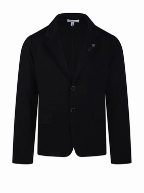 Notched Lapel Blazer With Two-Button Closure cashmere sweaters sale