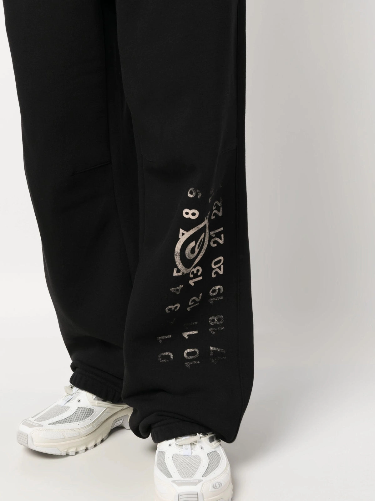Numbers Motif Cotton Pants