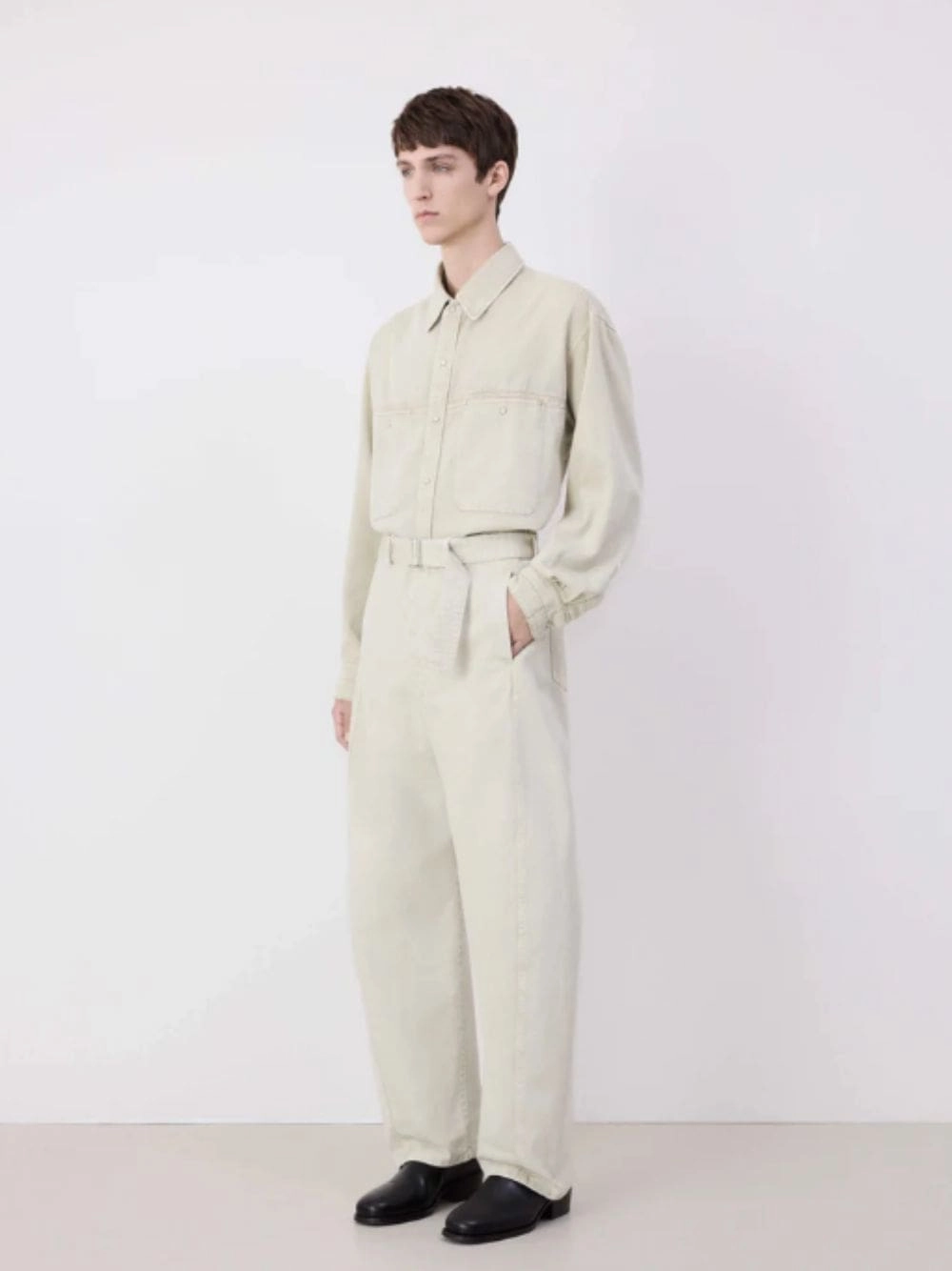 Oat Twisted Belted Pants