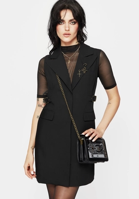 Oath Tailored Waistcoat Mini Dress Dresses Womens - women's dresses clearance
