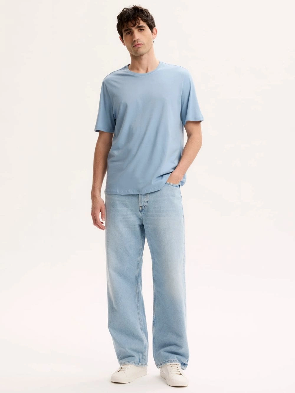 Ocean Blue Julien Organic Cotton T-Shirt Tops Mens - flannel shirts