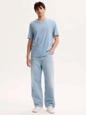 Ocean Blue Julien Organic Cotton T-Shirt Tops Mens - flannel shirts