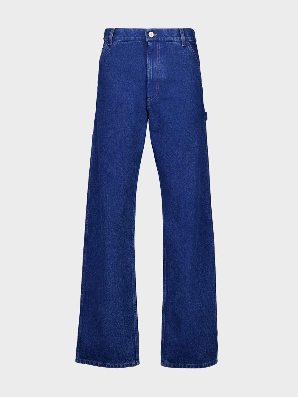 Ocean Blue Straight-Fit Cotton Trousers Bottoms Mens - cheap mens shorts online