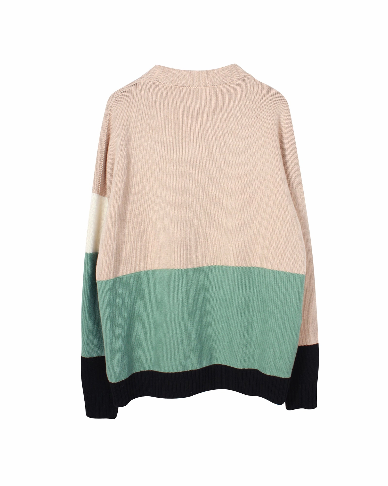 Off-White Intarsia Logo Colorblock Sweater in Multicolor Wool