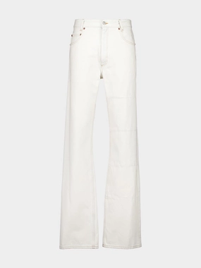 Off-White Panelled Jeans Bottoms Mens - cheap mens shorts online