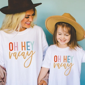 Oh Hey Vacay Matching White T-Shirts Holiday Collection - holiday outfits clearance