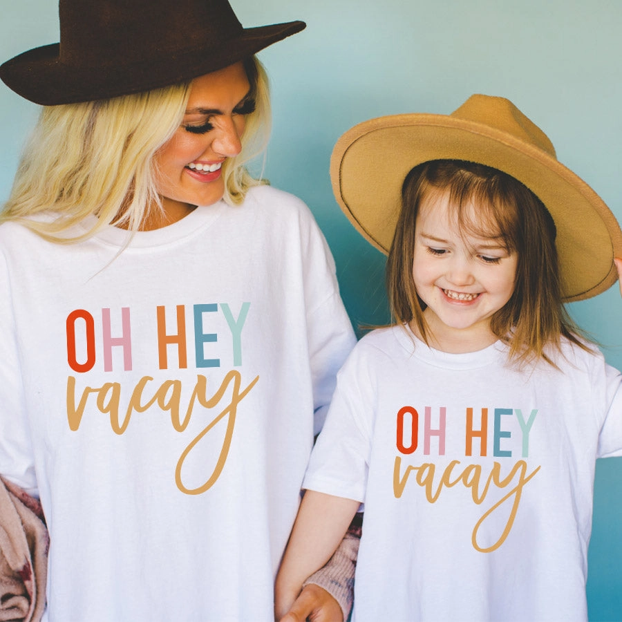 Oh Hey Vacay Matching White T-Shirts Holiday Collection - holiday outfits clearance