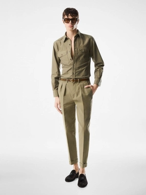 Olive Cotton Satin Pants Bottoms Mens - cheap mens shorts online