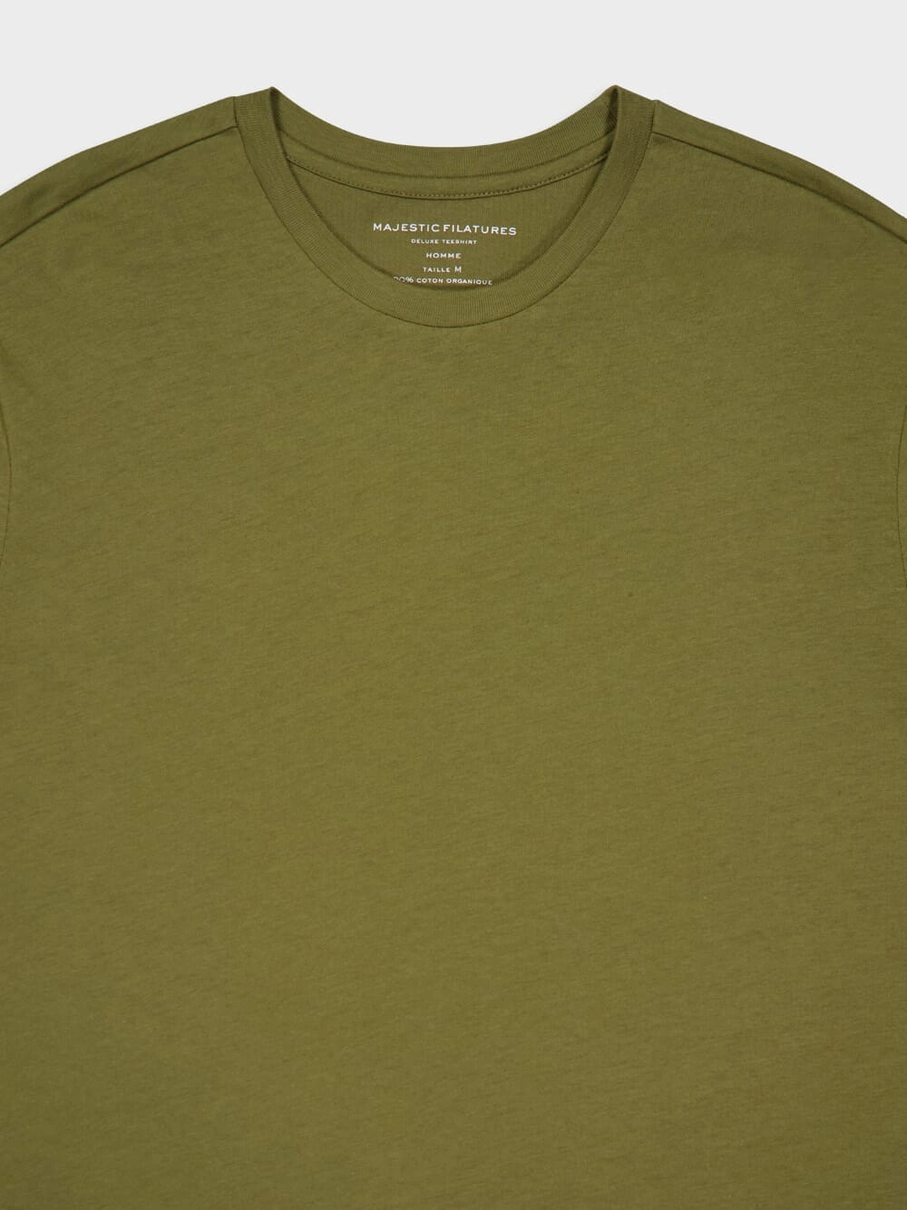 Olive Green Organic Cotton Silk Touch Short-Sleeved T-Shirt