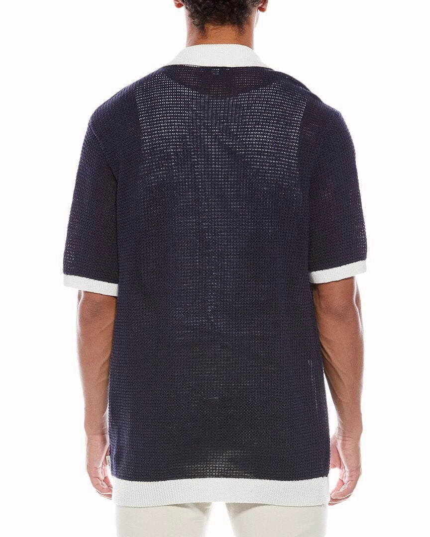 Onia Linen Button-Up Sweater