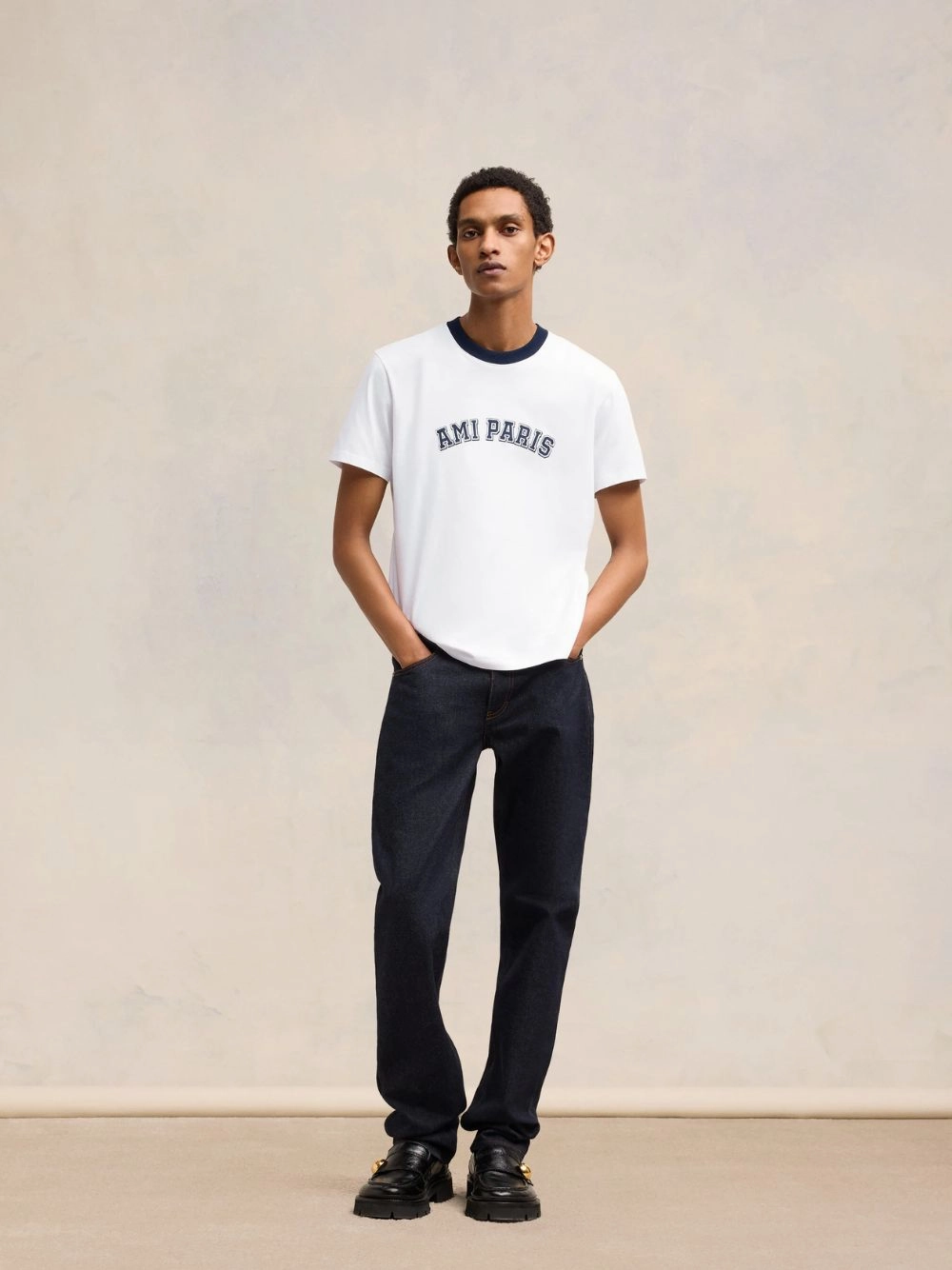 Organic Cotton Jersey Ami Paris T-shirt