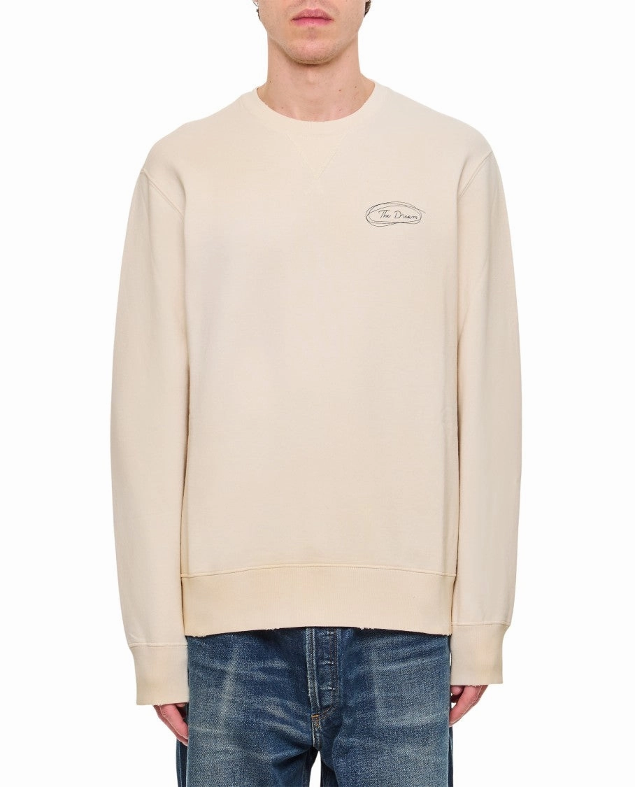 Organic Cotton Sweatshirt With Front And Back Print cashmere sweaters sale