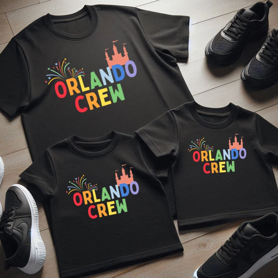 Orlando Crew Family Matching Black T-Shirts Holiday Collection - holiday outfits clearance