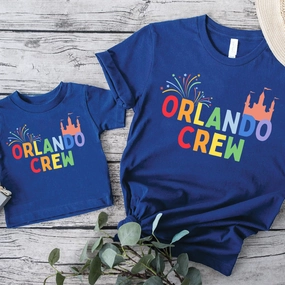 Orlando Crew Family Matching Royal Blue T-Shirts Holiday Collection - holiday outfits clearance