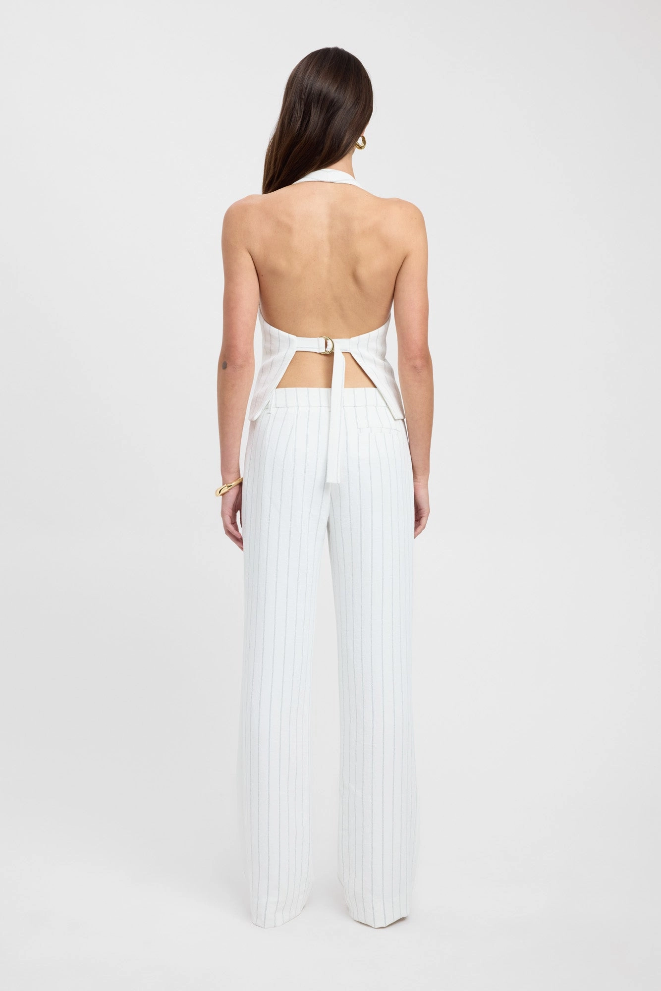 Oyster Pinstripe Pant