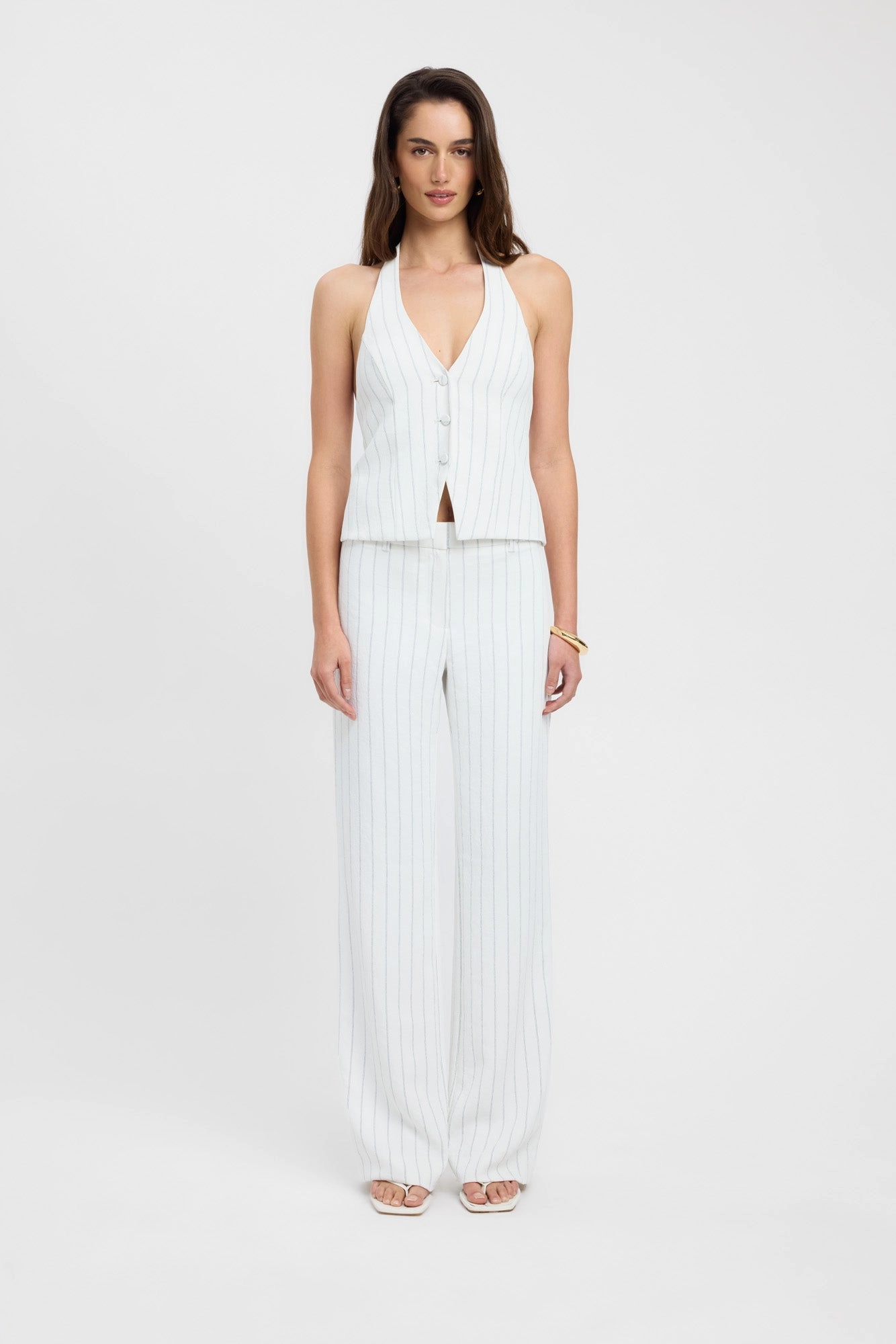 Oyster Pinstripe Pant affordable womens bottoms sale