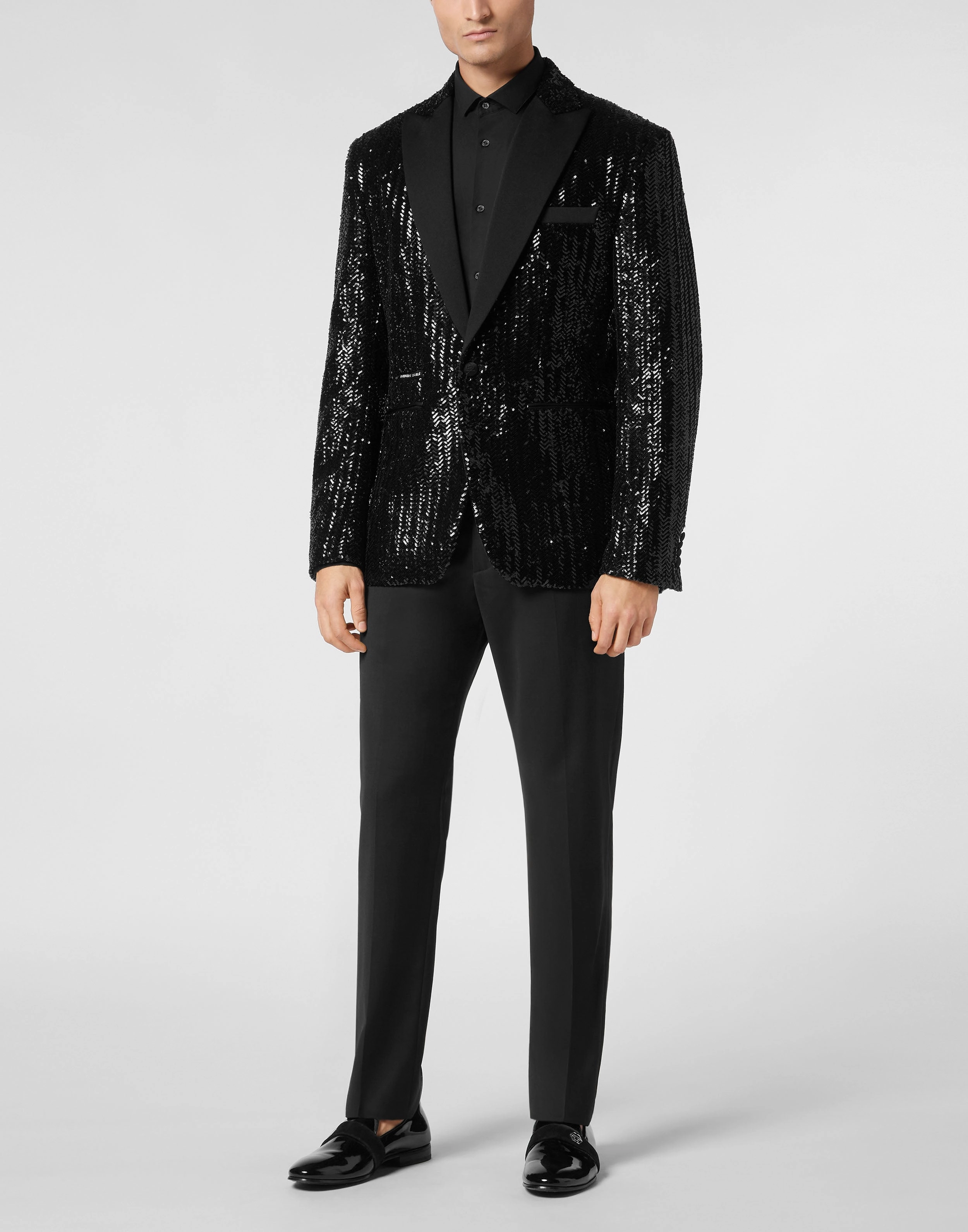 PAILETTES CHEWRON BLAZER LS GOTHIC PLEIN
