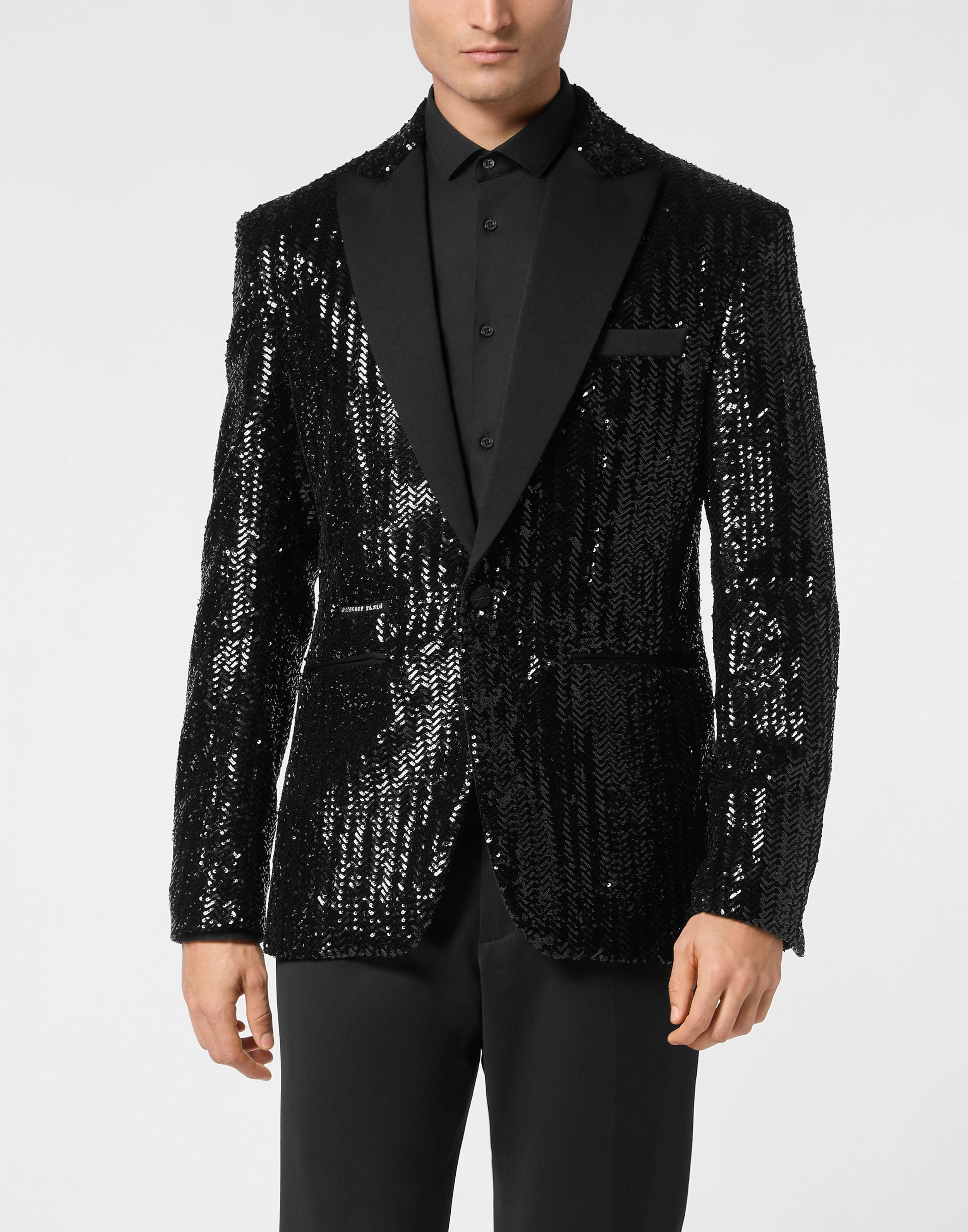 PAILETTES CHEWRON BLAZER LS GOTHIC PLEIN