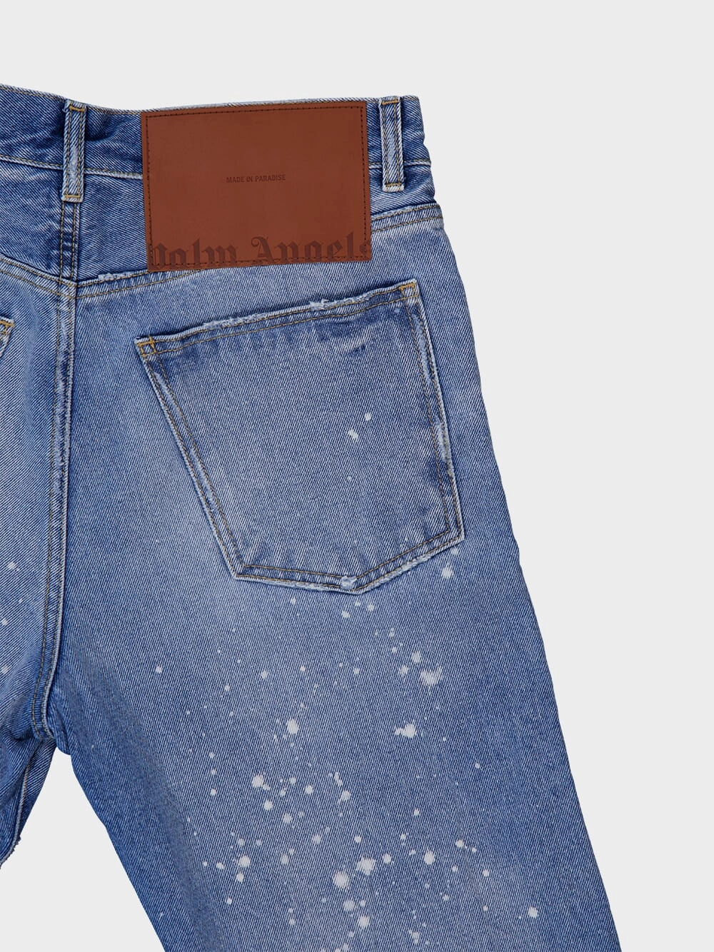 Paint-Splatter Straight Jeans