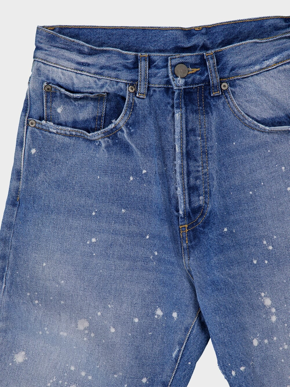 Paint-Splatter Straight Jeans