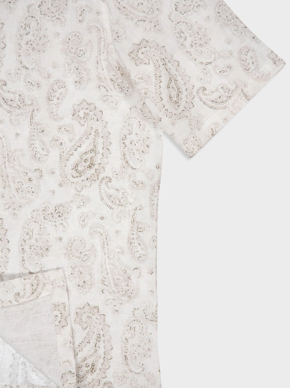 Paisley Linen Camp Collar Shirt