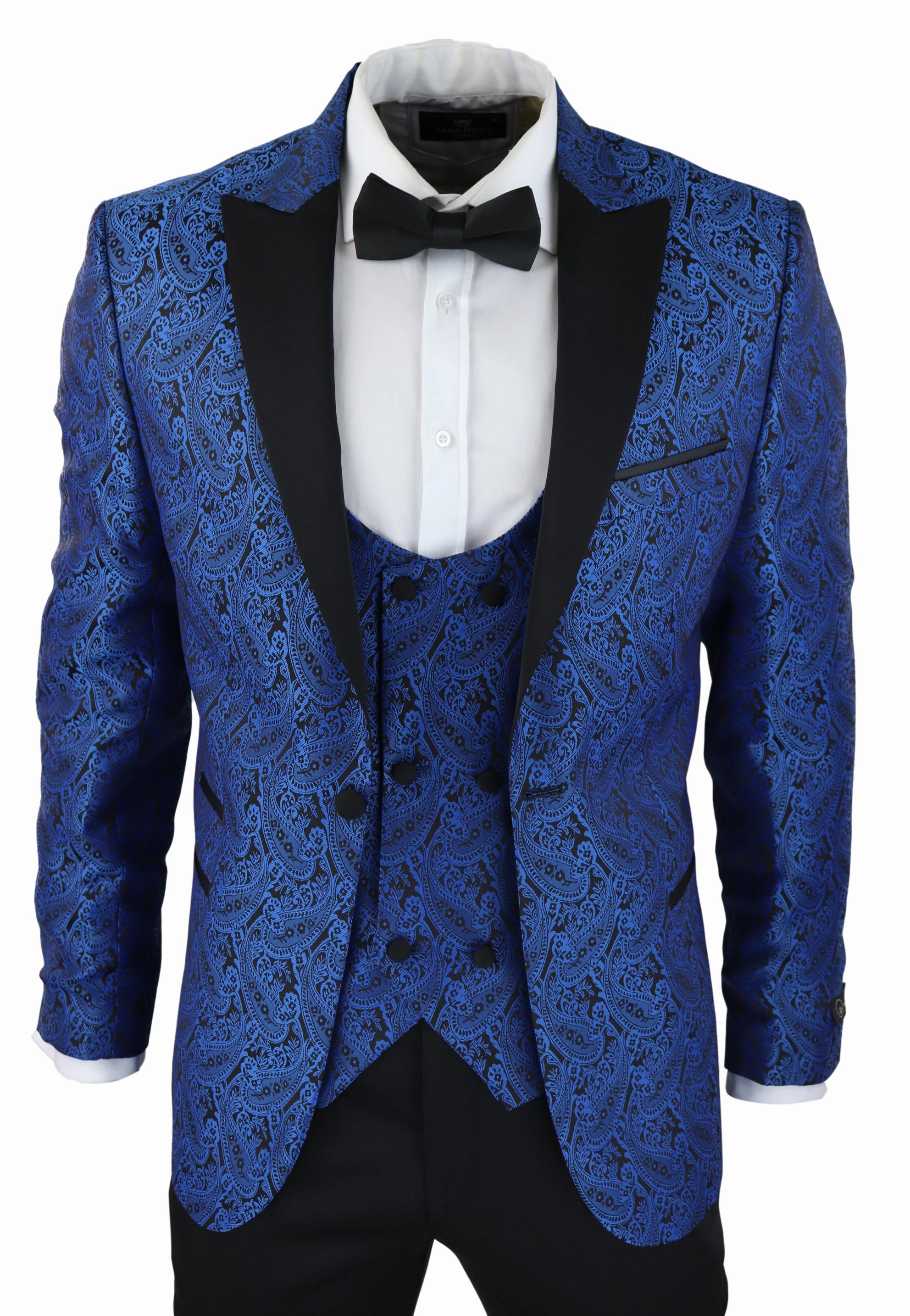 Paisley Tuxedo Blazer Waistcoat Jacket
