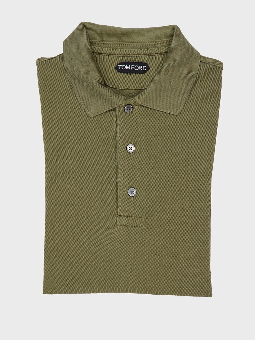 Pale Army Green Lyocell Polo Shirt