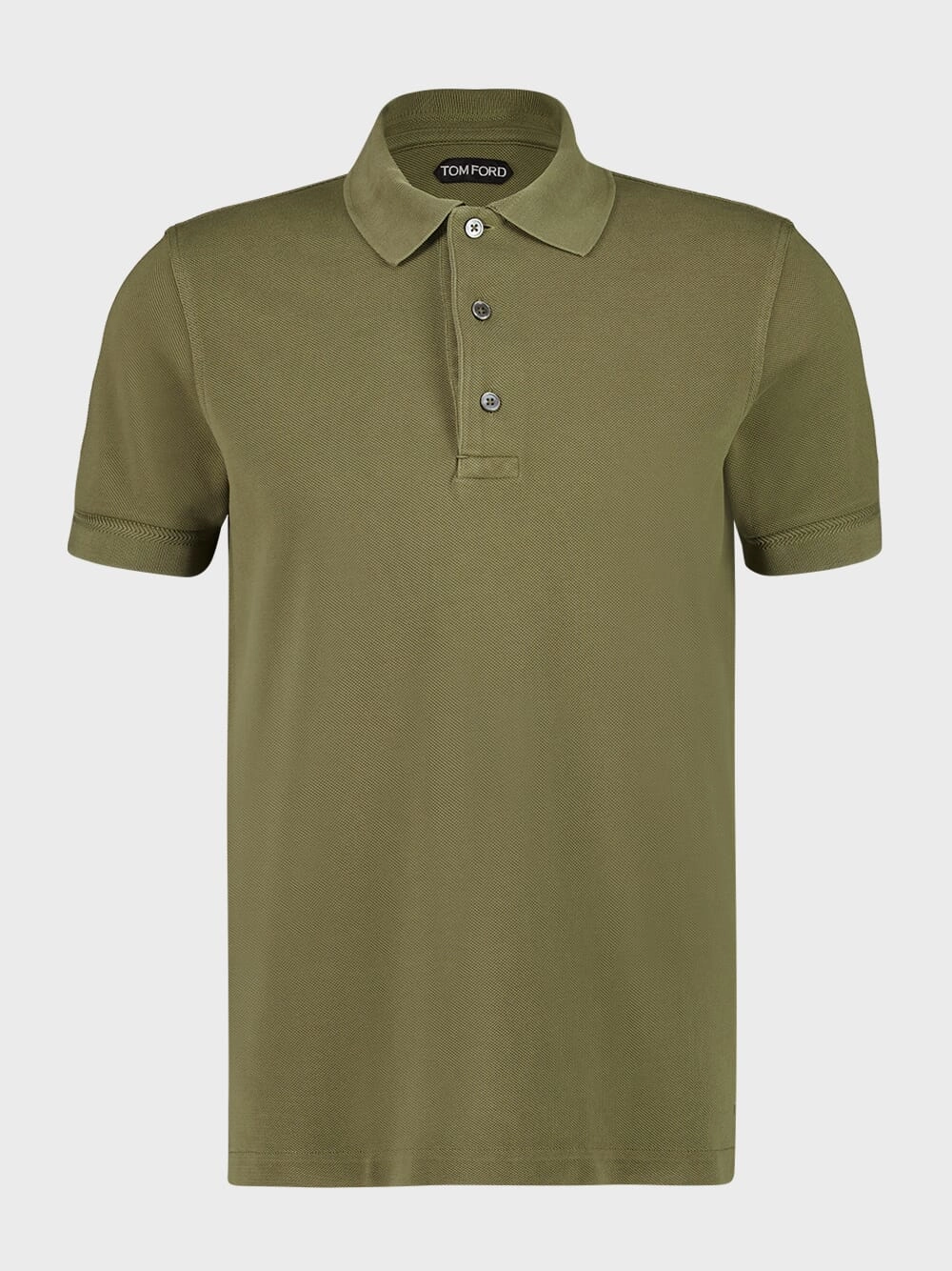 Pale Army Green Lyocell Polo Shirt Tops Mens - men's t-shirts outlet
