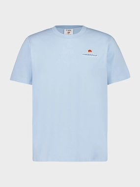 Pale Blue Montagne T-Shirt Tops Mens - flannel shirts