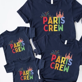 Paris Crew Family Matching T-Shirts Holiday Collection - holiday outfits clearance