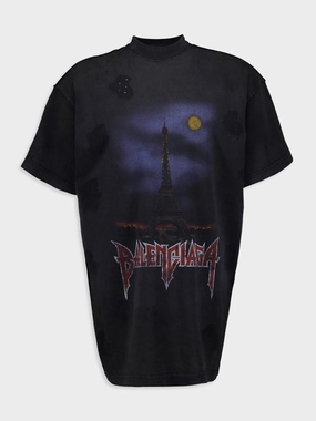Paris Moon Double Front T-Shirt Tops Mens - flannel shirts
