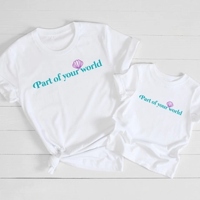 Part Of Your World Matching White Summer T-Shirts Holiday Collection - vacation wear sale