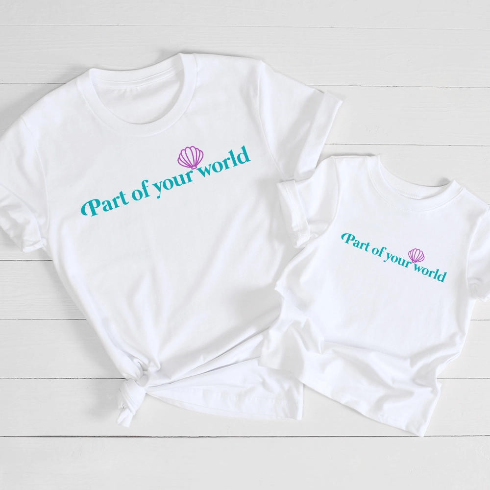 Part Of Your World Matching White Summer T-Shirts Holiday Collection - vacation wear sale