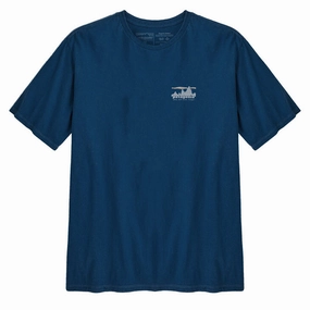 Patagonia 73 Skyline Organic T-Shirt Lagom Blue henley shirts online